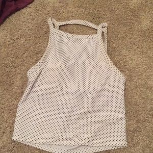 White and black dot kortni jeane swim suit